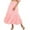 Pink, variant on Skirts for Women Loose Fit Ruffles Solid Color Pleated Stitching Elastic High Waist Hip Long Hot Pink Casual Skater Skirt XL