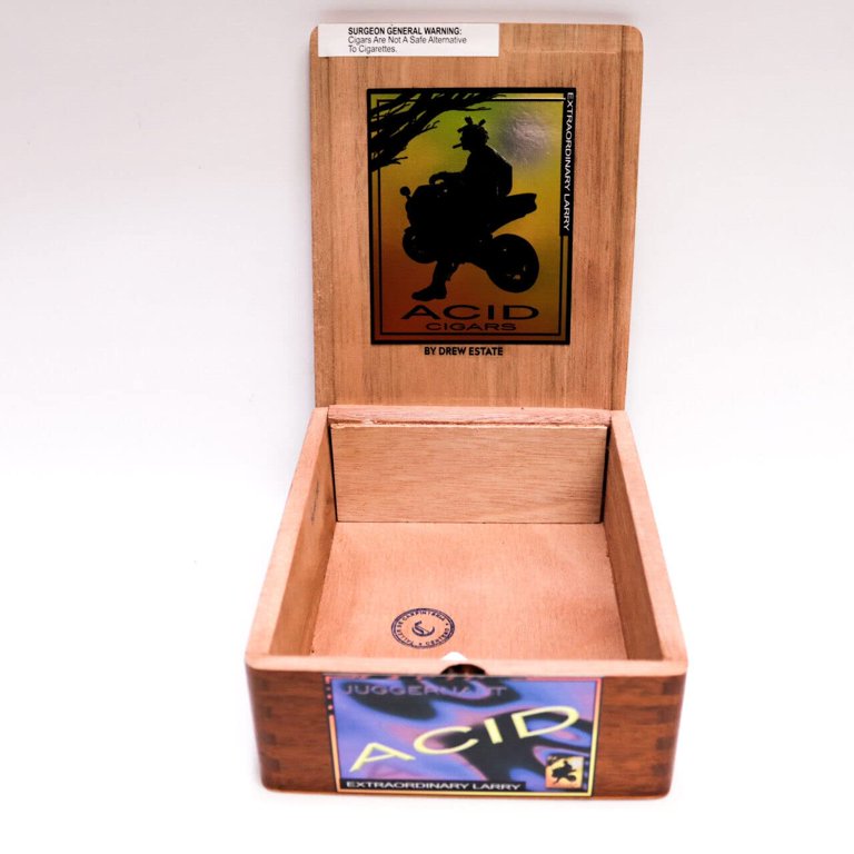 Acid Juggernaut Extraordinary Larry Empty Wood Cigar Box 7