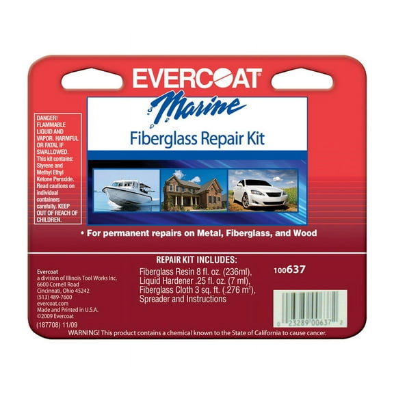 1 Pc, Evercoat Marine Fiberglass Repair Kit