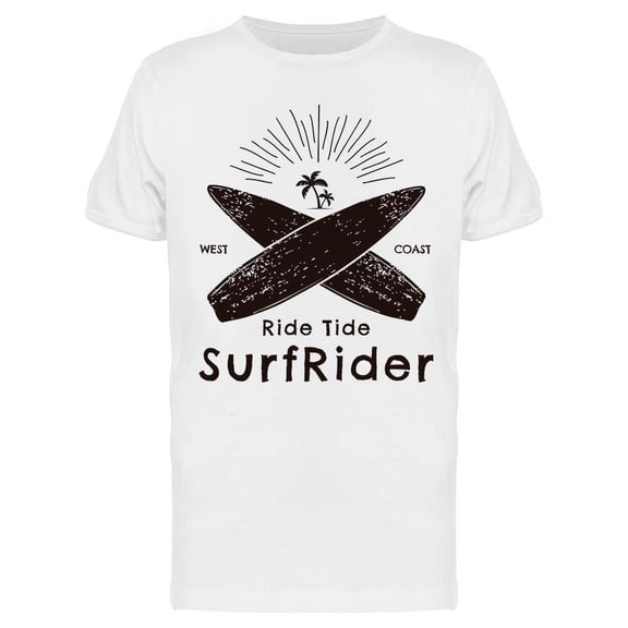 Ride Tide Surf Rider T-Shirt Men -Image by Shutterstock, Male Small