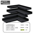 thumbnail image 3 of Floating Corner Shelves with Lip, 4 Tier Modern Black Corner Wall Shelves, Wooden Corner Floating Ledge Shelves Wall Mounted for Wall Decor, L Shaped Corner Shelf for Living Room, Bedroom, Bathroom, 3 of 8