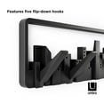 thumbnail image 5 of Umbra Skyline 5 Hook Modern Wall Mounted Coat Rack Black, 5 of 13