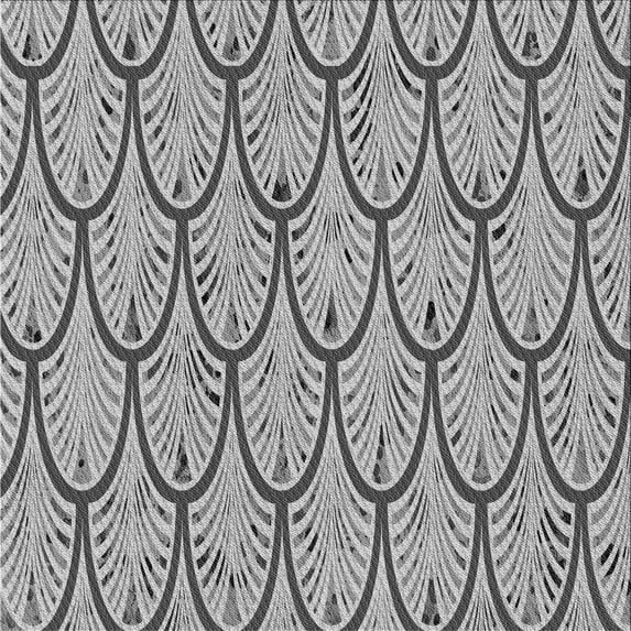Ahgly Company Indoor Square Patterned Ash Gray Area Rugs, 6' Square