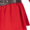 thumbnail image 2 of KICILVS Renaissance Shirt Women Solid Color Off Shoulder Flare Sleeve Blouse Corset Waist Ruched Hem Halloween Party Top Red, 2 of 4