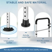 MaxKare Toilet Safety Rail for Elderly and Handicap, Adjustable Height & Width, Stand Alone Lightweight Aluminum Toilet Safety Frame, Supports up to 300Lbs