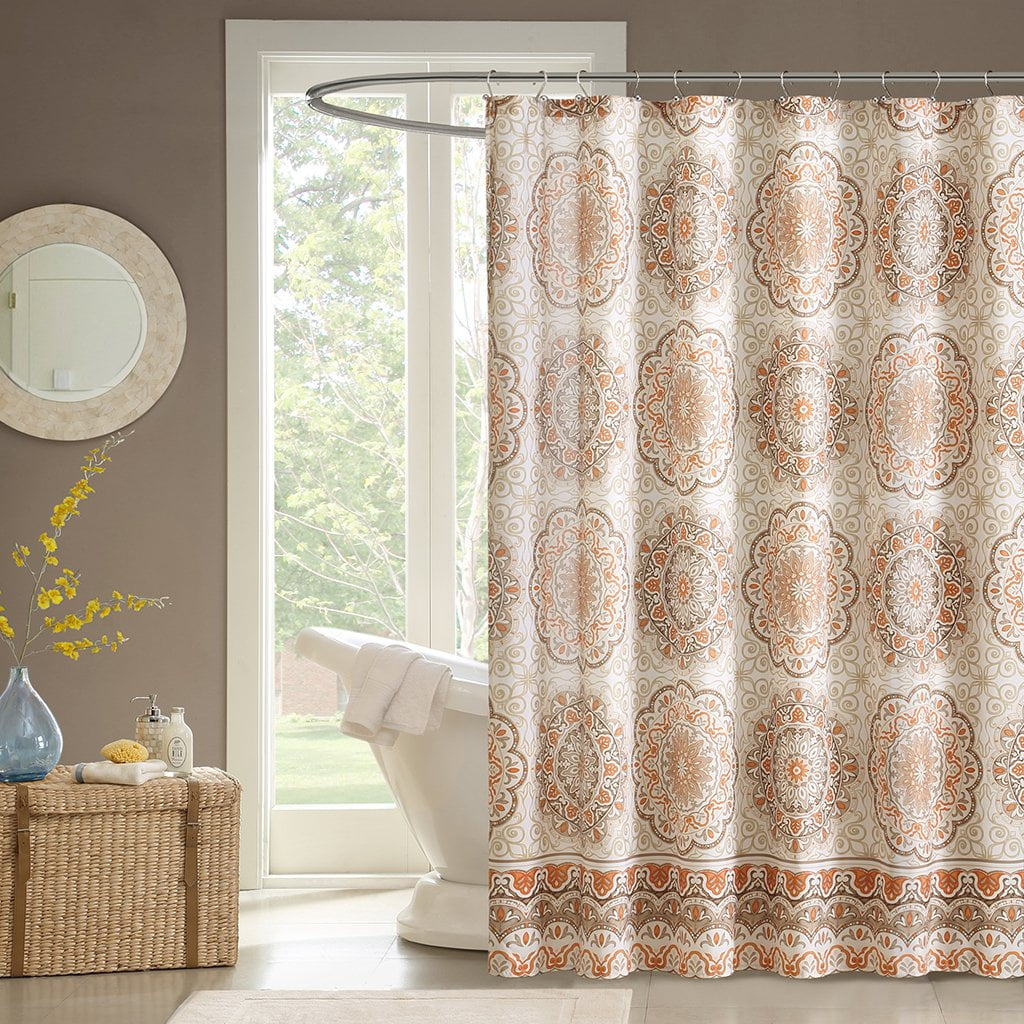 Madison Park Tangiers Shower Curtain 72x72 Orange