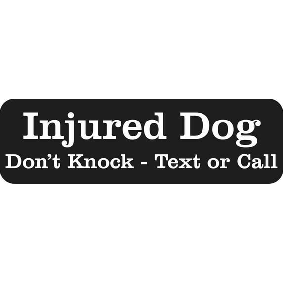 10in x 3in Injured Dog Magnet