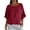 Wine, variant on AKOEE Cotton Linen Summer Tops Womens Short Sleeve Loose Casual Beach Crewneck T-shirts with Ruffle Detail (2XL, Sky Blue)