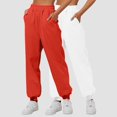 thumbnail image 2 of Mepaouo 2Pcs Womens Fleece Lined Sweatpants High Waisted Pull on Baggy Cinch Bottom Jogger Sizes S-3X, 2 of 4