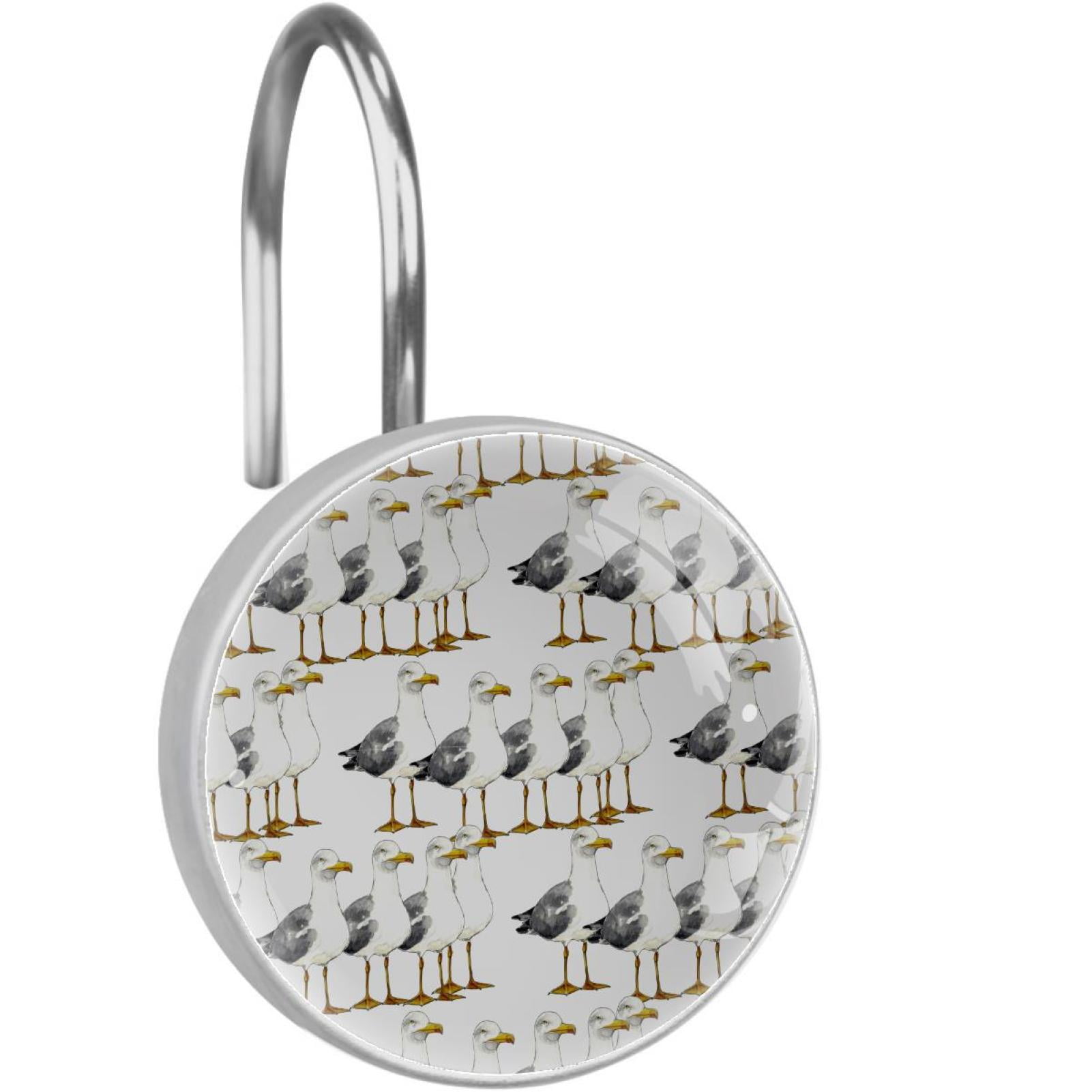 Cartoon Duck Shower Curtain Hooks（Set of 12）for Home Hotel Shower Rods