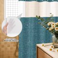 thumbnail image 4 of No Hook Shower Curtain, Teal Coastal Shower Curtains for Bathroom with See Through Top Window, Farmhouse Vintage Turquoise Solid Color Waterproof & Washable Bath Curtain Standard 72"x72", 4 of 9