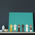thumbnail image 3 of Naloa Cute Cat Paw And Dog Print Canvas Bathroom Wall Art,Bathroom Wall Art Decoration, Canvas Poster Prints,Decorative Paintings for Living Room, Bathroom, Kids Room, 3 of 6