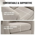 thumbnail image 6 of Rotary Armchair with Ottoman Set Modern Barrel Armchair with Removable Back Pillow 2 Armrest Covers for Living Room Bedroom office Gray, 6 of 8