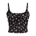 thumbnail image 5 of LVHAOGJOB Camisole pour Femmes Col Rond Chandail d'Été à Enfiler Bretelles Spaghetti Ajustables Imprimé pour Femmes, 5 of 5