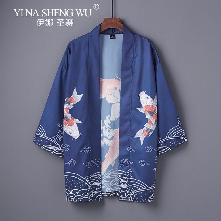 Yukata Kimono Japonais GRACEART – Costume Traditionnel Sakura En Coton Mélangé, Ceinture Ajustable, Idéal Cosplay & Fêtes