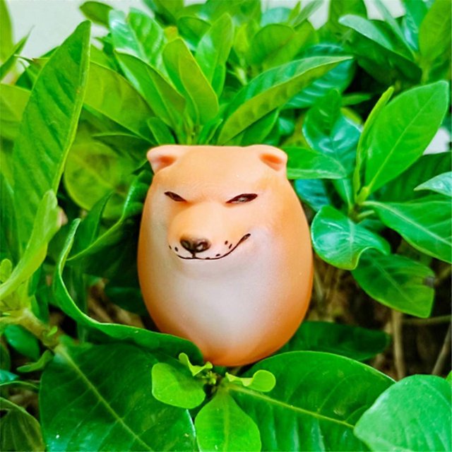 10x Egg Dog Shiba Inu Realistic Egg Shape Desk Decor Dog & Egg Union Decoration for Home Offices Fun Christmas Gifts