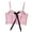 Pink, variant on Xfvqtps Womens Rhinestone Lace Corset Crop Tops Sling Tube Top Flexible Boned Support Spaghetti Straps Bustier Vest Waist Corset Beige