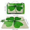 thumbnail image 2 of WYYP Four Leaf Clover Square Outdoor Picnic Mat for Camping, Park, Beach, Grass, and Outdoor Activities 58.3x58.3in, 2 of 6