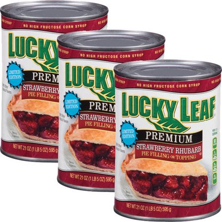Lucky Leaf Premium Strawberry Rhubarb Pie Filling or Topping, 21 oz (Pack of 3)