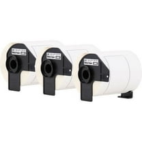 Brother Genuine DK-12473PK Die-Cut Large White Shipping Paper Labels – 3 Rolls per Box