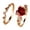 Golden, variant on 2pcs His and Hers Wedding Ring Sets Couples Engagement Rings Women and Men 925 Sterling Silver AAA Cubic Zirconia Heart-Shaped Ring Set Fashion Retro Simple Ruby Ring