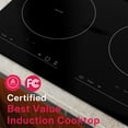 thumbnail image 5 of Empava 20.5 inch Electric Stove Induction Cooktop Horizontal with 2 Burners in Black 120V, 5 of 15