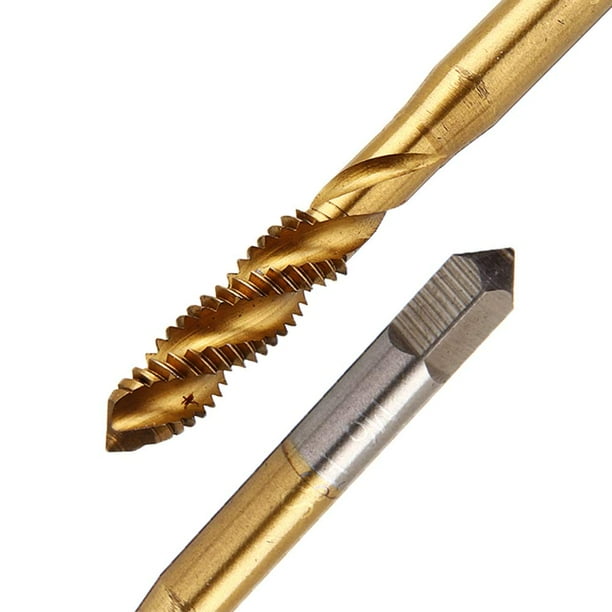 9pcs Machine Screw Tap Set Titanium Spiral Flute Drill M2 M2.5 M3
