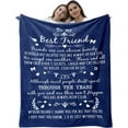thumbnail image 1 of LHSHID Best Friend Birthday Gifts Friendship Gifts for Women BFF Gifts for Women Gift for Best Friend Best Friend Long Distance Gifts Blanket 30"x40", 1 of 9