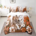 thumbnail image 2 of Wolf Bed in a Bag Queen Comforter Set 7 Piece Daisy Flowers Bedding Sets,Pink White Ombre Oil Painting Sheet Set with Comforter Graffiti Art Western Animals Butterfly Bohemian Decor, 2 of 4