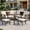 Beige, variant on NATURAL EXPRESSIONS 8 Pieces Patio Furniture Sets,Metal Outdoor L Shape Conversation Set, Highback Patio Sofa with Dining Table,2 Ottomans,Large Waterproof Cover，Beige