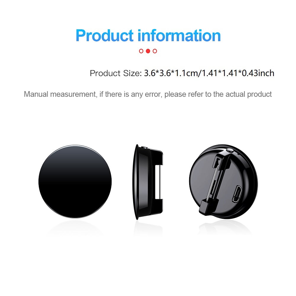 32GB Mini Digital Voice Recorder One-click Recording Micro Brooch Sound Recorder -384Hours 192kbps 120mah Professional Long Distance Voice Recorder MP3 Player