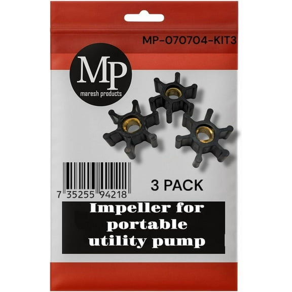 MP Maresh Products Replacement Impeller for Portable Water Transfer Utility Pump  Replacement for Proven Pump 360/365, 3MPU, Submarine 43308-2435, Little Giant 551110, Drummond 63324/63317, Wayne PC1