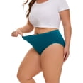 thumbnail image 4 of INNERSY Women's Plus Size High Cut Cotton Underwear High Waist Panties 4 Pack(5XL,Natural Tones), 4 of 7