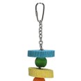 thumbnail image 4 of Koszal Pet Birds Parrot Building Blocks Bell String Hanging Molar Bite Chewing Toy, 4 of 7