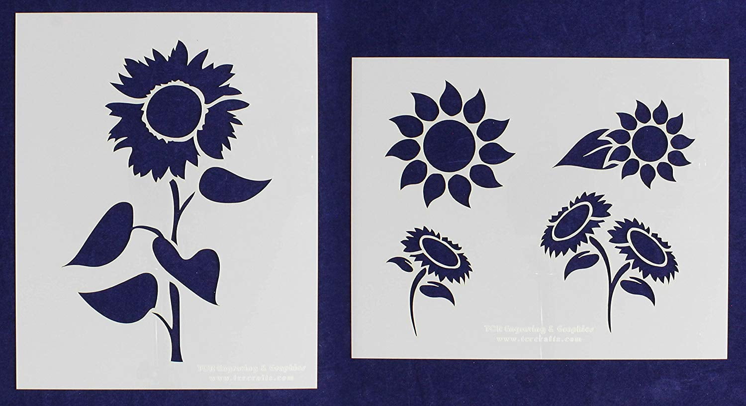 DecoArt DECADS-K.304 Decor Stencil 6x18 Sunflower Americana Decor Stencil 6x18 Sunflowers 