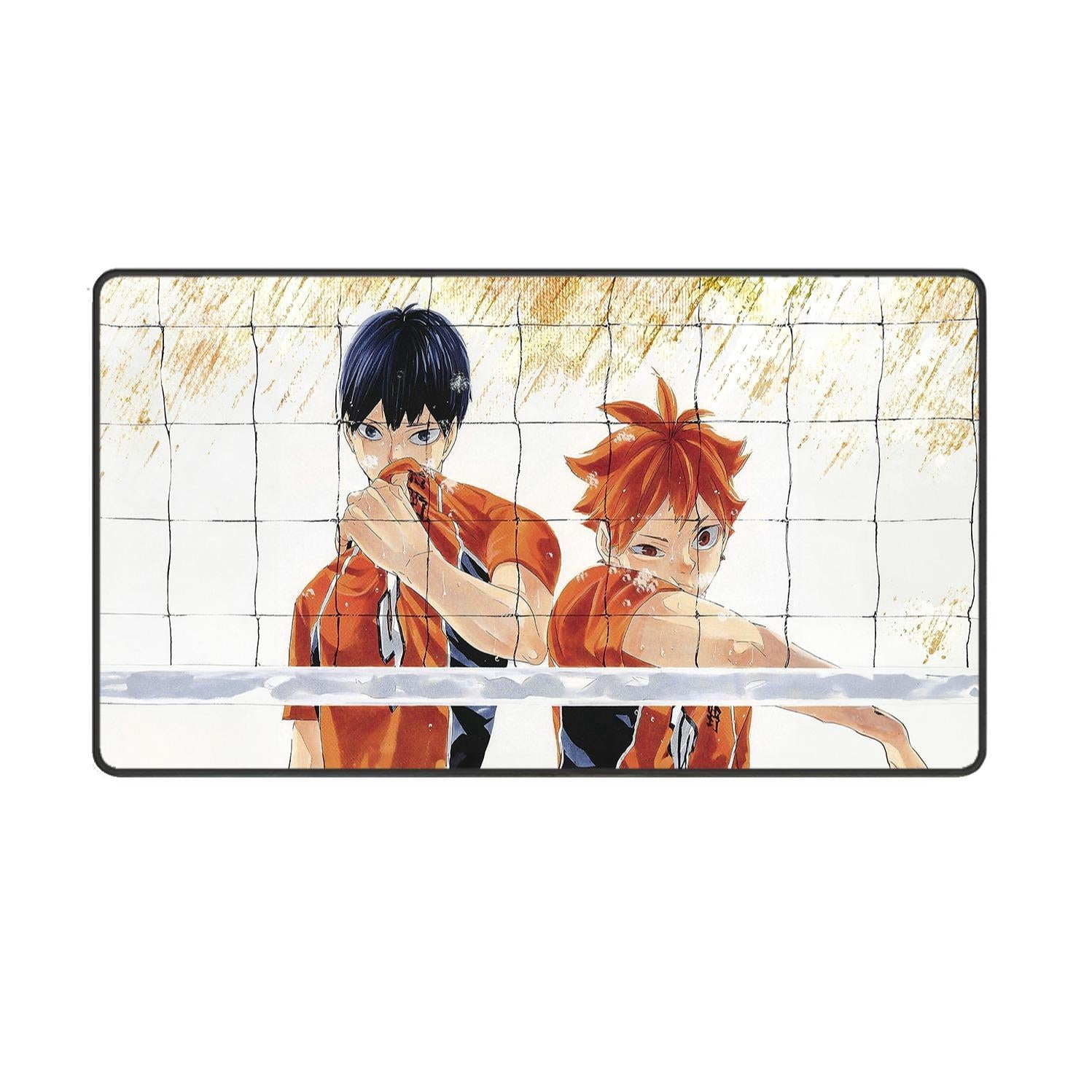 Anime-Themed Gaming Mouse Pad, Large Desk Mat with Non-Slip Base, Kageyama & Hinata Design