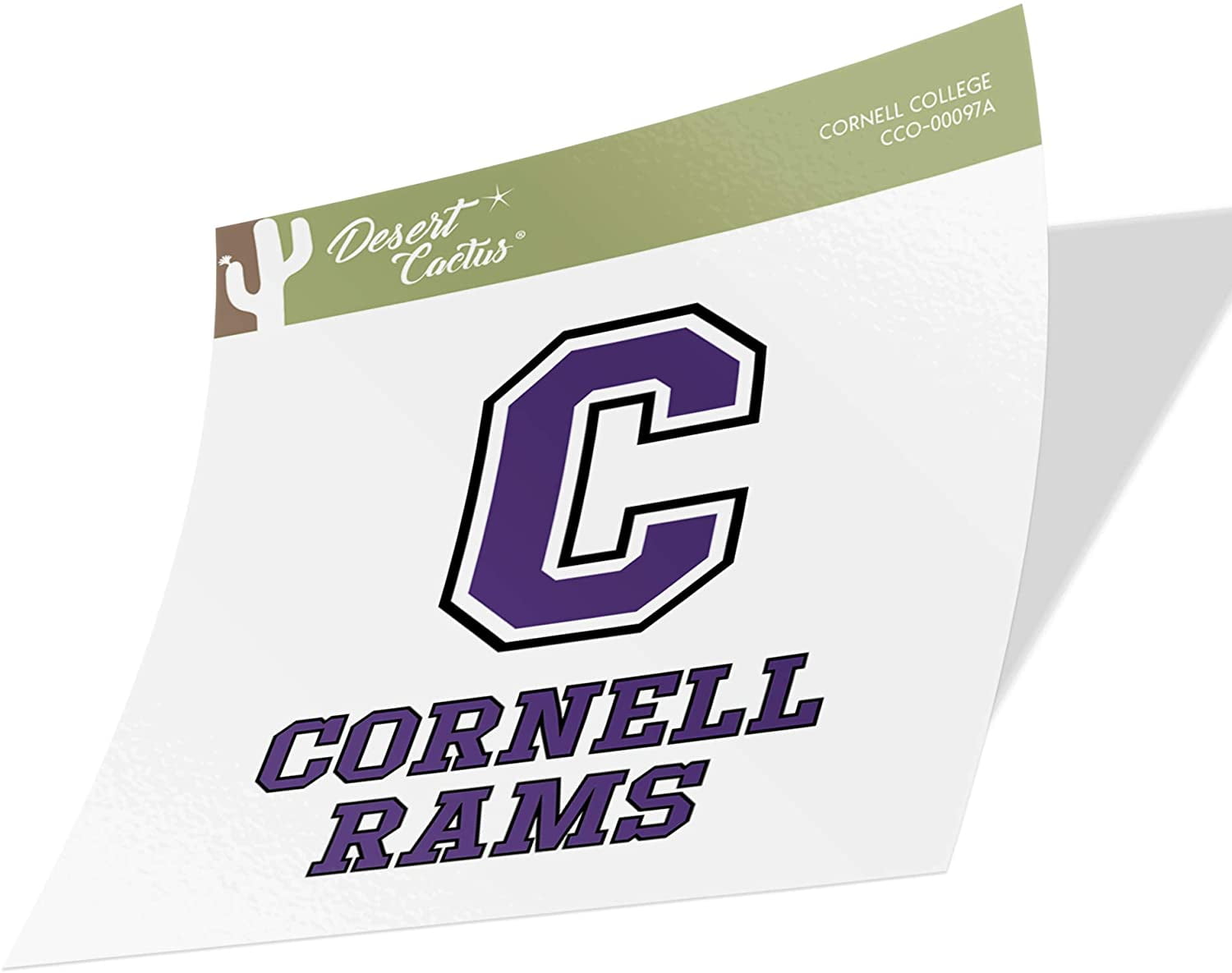 Cornell College Rams NCAA Name Logo Vinyl Decal Laptop Water Bottle Car