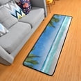 thumbnail image 3 of Dreamtimes Summer Tropical Beach Hallway Runner Rug 2'x6' Kitchen Rug with Rubber Backing Palm Tree Leaves Non Slip Entryway Rug Runner Washable Soft Area Rug for Hallway Bedroom Kitchen Decor, 3 of 6