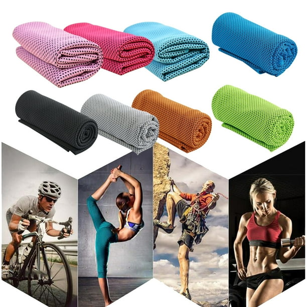 Toalla refrescante de 8 Uds., toalla helada para cuello, toalla fresca de microfibra, toalla suave y fría para Yoga, gimnasio, correr, entrenamiento, Fitness