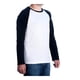 thumbnail image 2 of Playera Simply Basic para Hombre, Mediana Blanco con Negro Manga Larga Talla M, 2 of 4
