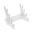 thumbnail image 3 of Soporte Samurai, estante para flauta china, soporte de suspensión acrílico estable, soporte para flauta para entusiastas, decoración de escritorio cuatro capas, 3 of 9
