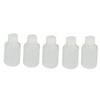 5 x Liquid Container Clear Plastic Cylindrical Agent Bottle 30ml