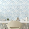 thumbnail image 2 of Ambesonne, Romantic Flowers Peel & Stick Wallpaper for Home, Floral Art Leaves, 13"x100", Pale Blue White, 2 of 5