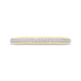 thumbnail image 2 of AFFY 14K Yellow Gold Over 925 Sterling Silver Round Cut Natural Diamond Half-Eternity Anniversary Wedding Band Ring (0.14 Cttw, I-J Color, I2-I3 Clarity), Ring Size-4.5, 2 of 5