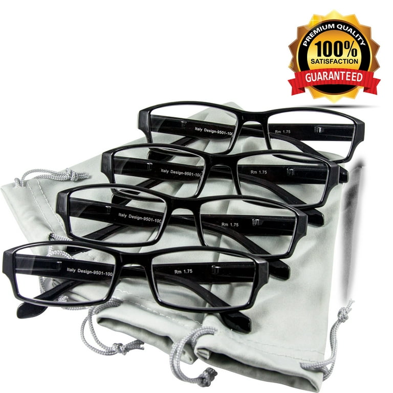 Reading Glasses 3.50, Best 4 Pack of Readers for Men and Women