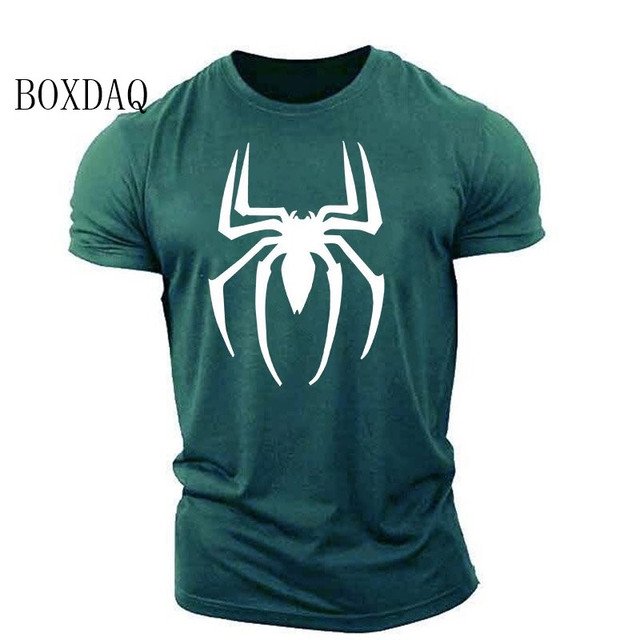 T-shirts Mode Homme Garphic adj Spider Manches Courtes Impression 3d Sport de Rue Tops Amples Décontractés Gym Entraînement Tee Homme