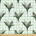 thumbnail image 2 of Ambesonne Floral Fabric by the Yard Upholstery, Modern Bouquet Leaves Blooms, 5 Yards, Grey and Dark Peach, 2 of 5