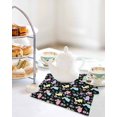 thumbnail image 4 of Happy Easter Kitchen Dish Towels for Drying Dishes Set of 3, Spring Colorful Bunny Floral Rustic Black Waffle Weave Microfiber Hand Tea Bathroom Towels Quick Dry & Absorbent Towel 12x12, 4 of 7