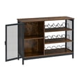thumbnail image 2 of Gabinete de Bar de con Soporte para Copas y Porta botella, Estantes Bufets de Cocina, Mueble Mini Cantina para Vino, 2 of 11