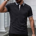 thumbnail image 2 of SROBPTY Mens T-Shirts Solid Short Sleeve Collared Casual Summer Tops for Casual Wear, 2 of 5